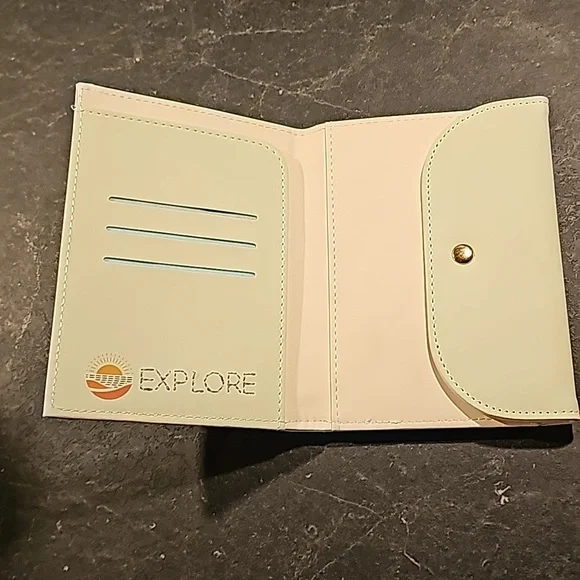 Funky boho wander explore punch needle passport holder wallet - Picture 2 of 5